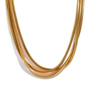 Stainless Steel Layering Necklace, Women's Gold Necklace, Gold Chain, Jewlery